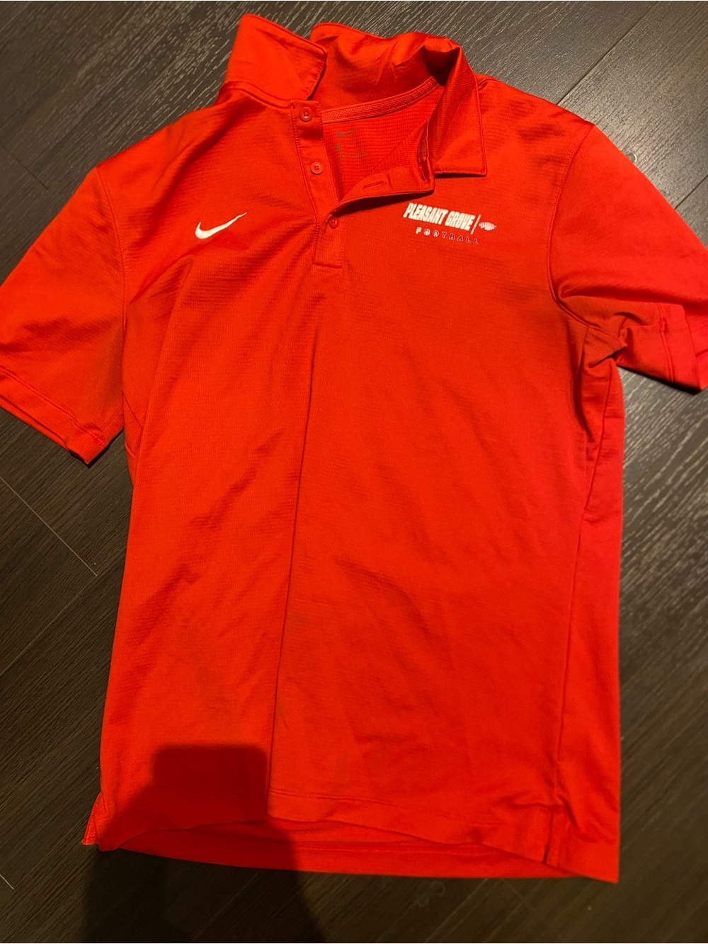 Pleasant Grove Football Mens Medium Nike Red Polo